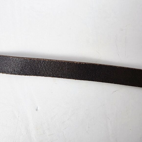Gucci Vintage Brown Leather Rectangular Logo Gold Tone Buckle Womens Belt 70/28 main image 5